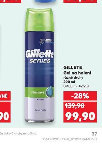 Kaufland Gillette gel na holení nabídka