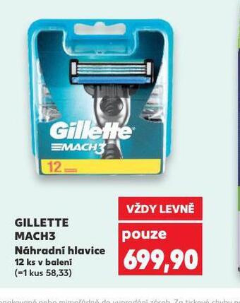 Kaufland Gillette mach3 náhradní hlavice nabídka