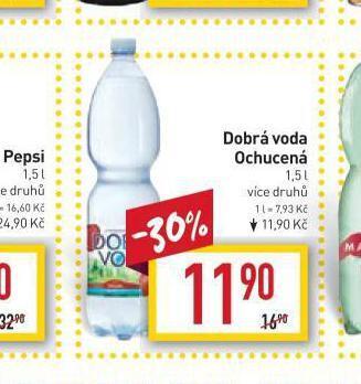 Billa Dobrá voda ochucená nabídka