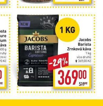 Billa Jacobs barista zrnková káva nabídka