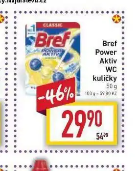 Billa Bref power aktiv wc kuličky nabídka