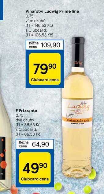 Tesco Vinařství ludwig prime line 0.75 1 nabídka