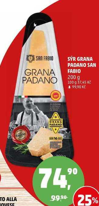 Penny Market Sýr grana padano san fabio, 200 g nabídka