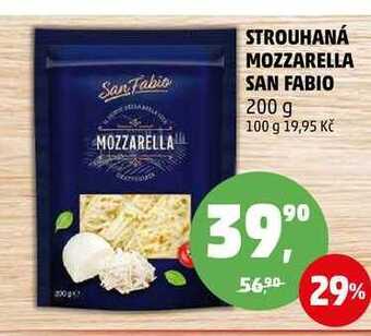 Penny Market Strouhaná mozzarella san fabio, 200 g nabídka