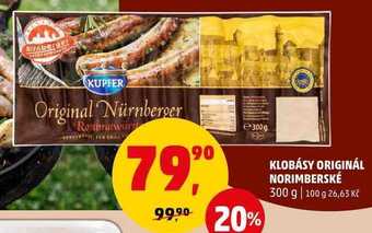 Penny Market Klobásy originál norimberské, 300 g nabídka