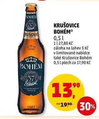 Penny Market Krušovice bohém, 0,5 l nabídka