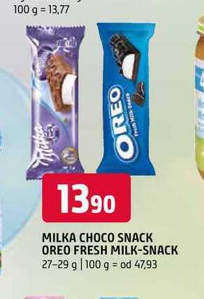 Terno Milka choco snack oreo fresh milk-snack 27-29 g nabídka