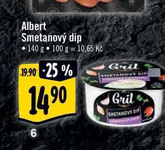 Albert Albert smetanový dip 140 g nabídka