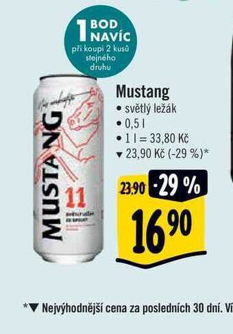 Albert Mustang • světlý ležák 0,5 l nabídka