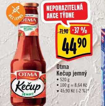 Albert Otma kečup jemný • 520 g nabídka