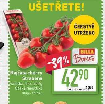 Billa Rajčata cherry strabena vanička, 1 ks, 250 g nabídka