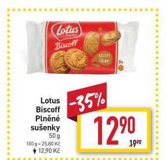 Billa Lotus biscoff plněné sušenky 50 g nabídka