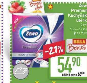 Billa Zewa premium kuchyňské utěrky 2 role nabídka