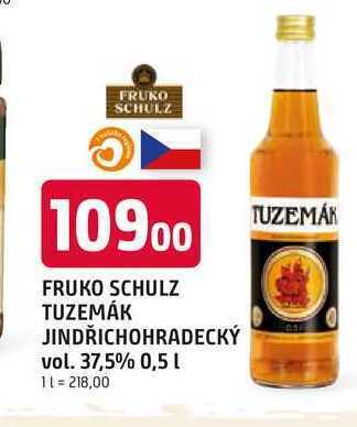 Fruko schulz tuzemák jindřichohradecký vol. 37,5% 0,5 l