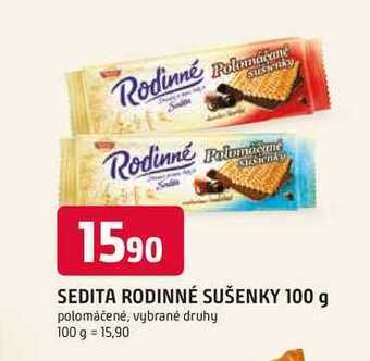 Trefa Sedita rodinné sušenky polomáčené 100 g nabídka