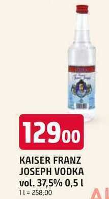 Trefa Kaiser franz joseph vodka vol. 37,5% 0,5l nabídka