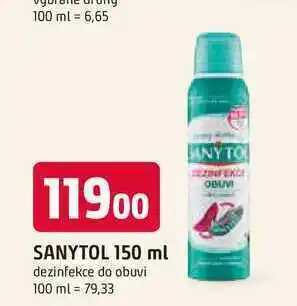 Trefa Sanytol 150 ml dezinfekce do obuvi nabídka