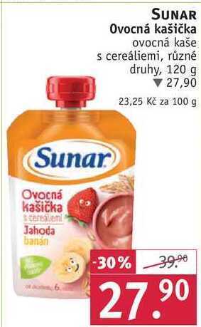 Rossmann Sunar ovocná kašička, 120 g nabídka