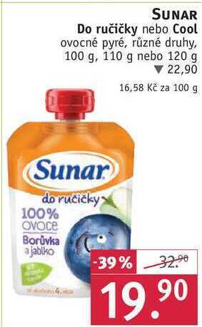 Rossmann Sunar do ručičky nebo cool ovocné pyré, 100 g, 110 g nebo 120 g nabídka
