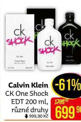 Teta Ck one shock edt 200 ml nabídka
