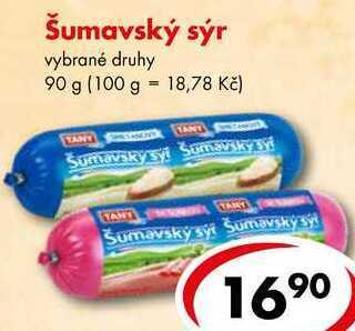 CBA Šumavský sýr, 90 g nabídka