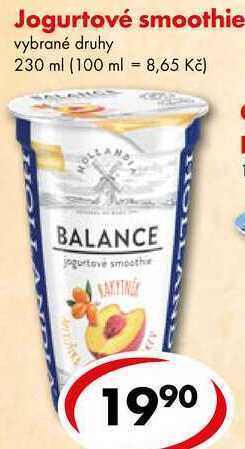 CBA Jogurtové smoothie, 230 ml nabídka