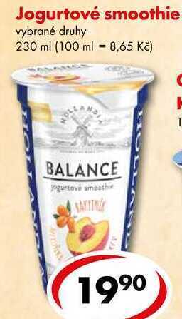 CBA Jogurtové smoothie, 230 ml nabídka