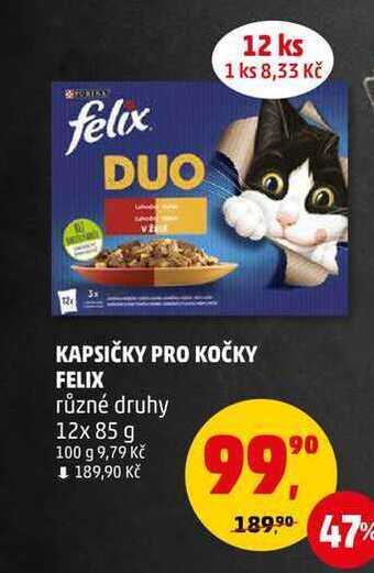Kapsičky pro kočky felix, 12x 85 g