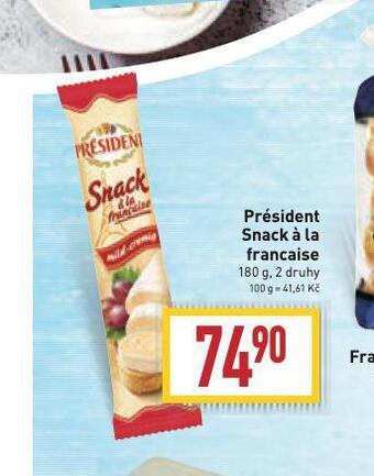 Billa Président snack á la francais nabídka