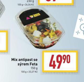Billa Mix antipast se sýrem feta nabídka