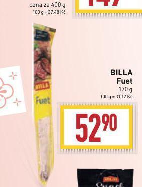 Billa Fuet nabídka