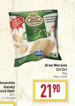 Billa Gran moravia sýr nabídka