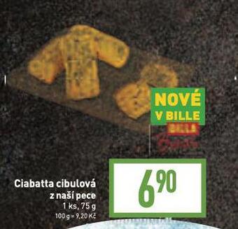 Billa Ciabatta cibulová nabídka