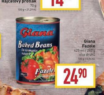Billa Giana fazole nabídka