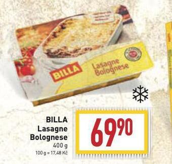 Billa Lasagne bolognese nabídka