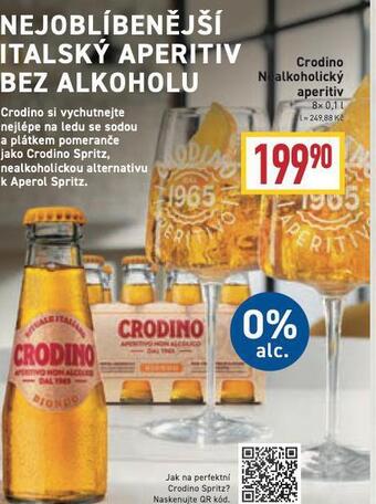 Billa Crodino nealkoholický aperitiv nabídka
