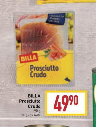 Billa Prosciutto crudo nabídka