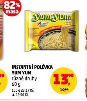 Penny Market Instantní polévka yum yum nabídka