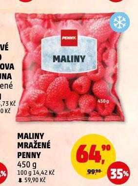 Penny Market Maliny mražené nabídka