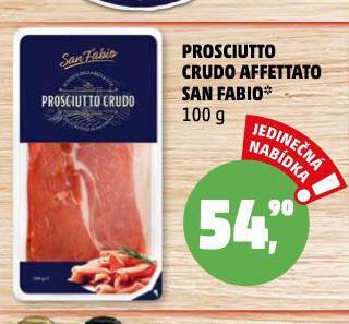 Penny Market Prosciutto crudo affettato san fabio nabídka