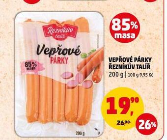 Penny Market Vepřové párky nabídka