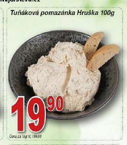 Hruška Tuňáková pomazánka nabídka