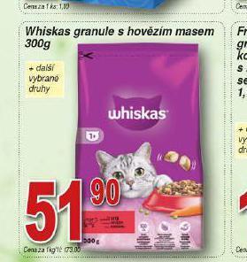 Hruška Whiskas granule pro kočky nabídka