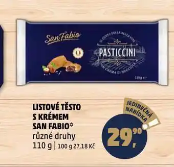 Penny Market Listové těsto s krémem nabídka