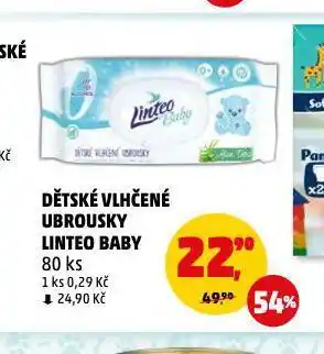 Penny Market Linteo baby vlhčené ubrousky nabídka