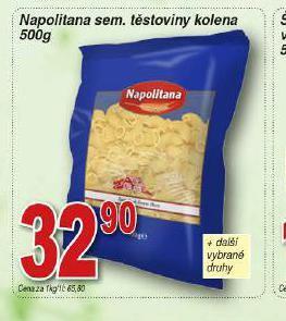 Hruška Napolitana těstoviny nabídka