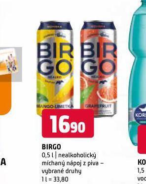 Terno Birgo nealkoholické pivo nabídka