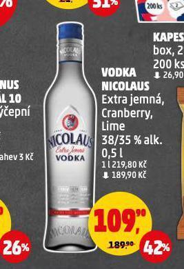 Penny Market Vodka nicolaus nabídka