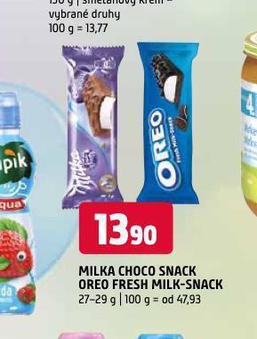 Terno Oreo fresh milk-snack nabídka