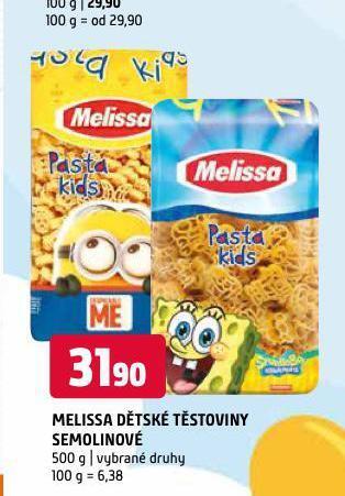 Terno Melissa dětské těstoviny nabídka